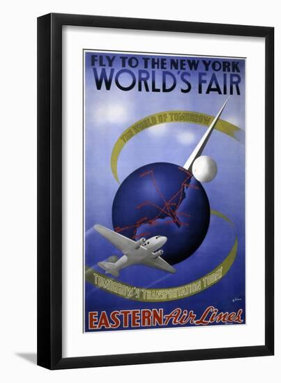 Fly to the New York World's Fair-null-Framed Art Print