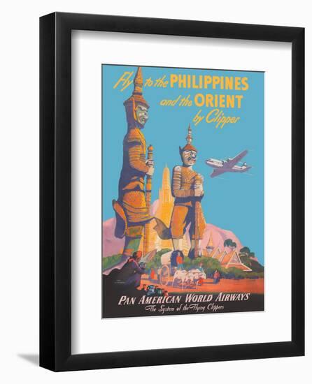 Fly to the Philippines - and the Orient by Clipper - Pan American World Airways-Mark Von Arenburg-Framed Art Print