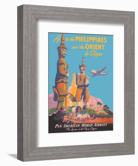 Fly to the Philippines - and the Orient by Clipper - Pan American World Airways-Mark Von Arenburg-Framed Art Print