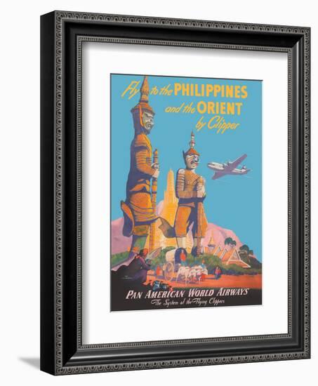 Fly to the Philippines - and the Orient by Clipper - Pan American World Airways-Mark Von Arenburg-Framed Art Print