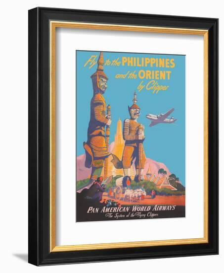 Fly to the Philippines - and the Orient by Clipper - Pan American World Airways-Mark Von Arenburg-Framed Art Print