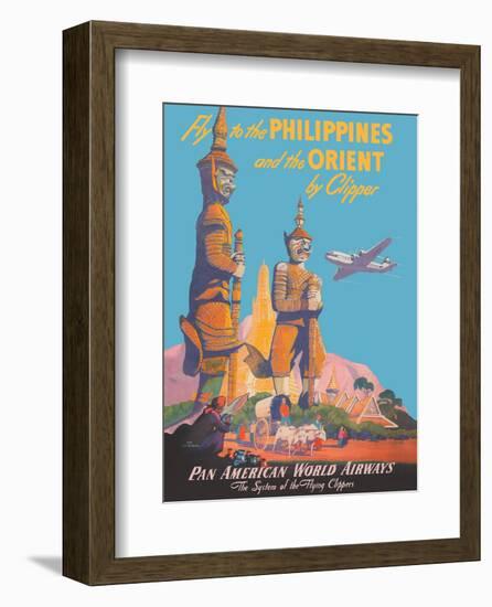 Fly to the Philippines - and the Orient by Clipper - Pan American World Airways-Mark Von Arenburg-Framed Art Print