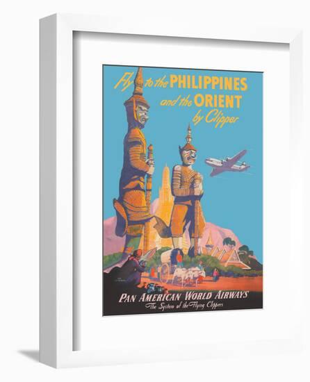 Fly to the Philippines - and the Orient by Clipper - Pan American World Airways-Mark Von Arenburg-Framed Art Print