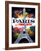 Fly TWA Jets / Salutation Paris-DAVID KLEIN-Framed Giclee Print