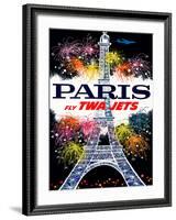 Fly TWA Jets / Salutation Paris-DAVID KLEIN-Framed Giclee Print