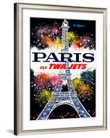 Fly TWA Jets / Salutation Paris-DAVID KLEIN-Framed Giclee Print
