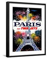 Fly TWA Jets / Salutation Paris-DAVID KLEIN-Framed Giclee Print