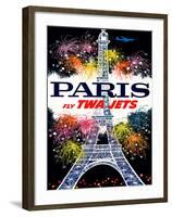 Fly TWA Jets / Salutation Paris-DAVID KLEIN-Framed Giclee Print