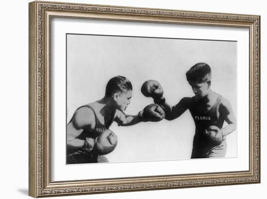 Fly Weight Boxing Champion Pancho Villa Photograph-Lantern Press-Framed Art Print