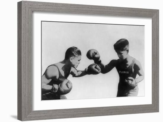 Fly Weight Boxing Champion Pancho Villa Photograph-Lantern Press-Framed Art Print