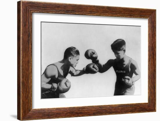 Fly Weight Boxing Champion Pancho Villa Photograph-Lantern Press-Framed Art Print