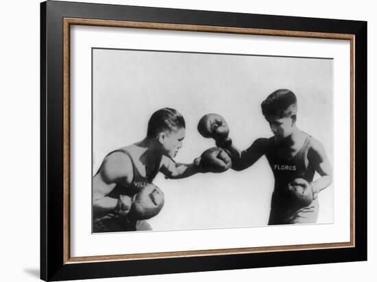 Fly Weight Boxing Champion Pancho Villa Photograph-Lantern Press-Framed Art Print