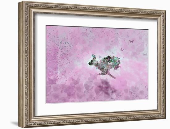 Fly with Hare-Claire Westwood-Framed Art Print