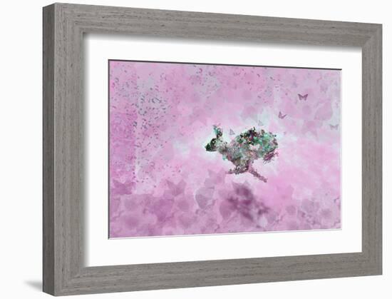 Fly with Hare-Claire Westwood-Framed Art Print