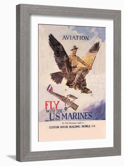 Fly with the U.S. Marines-Howard Chandler Christy-Framed Art Print