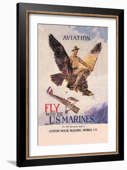 Fly with the U.S. Marines-Howard Chandler Christy-Framed Art Print