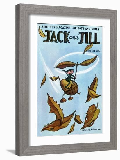 Flying Acorn - Jack and Jill, October 1954-Leo Politi-Framed Giclee Print