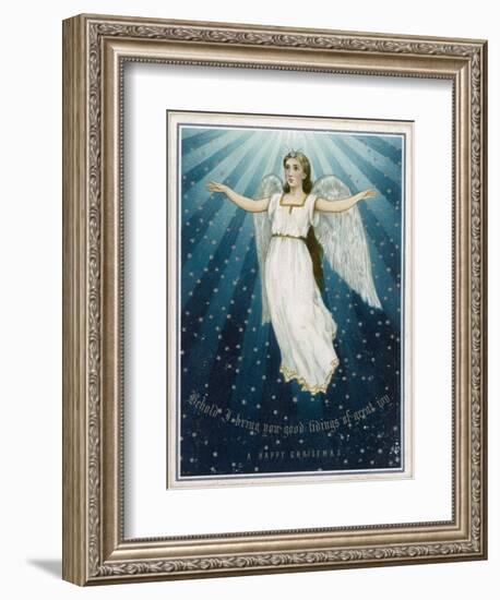 Flying Angel Among the Stars-null-Framed Art Print