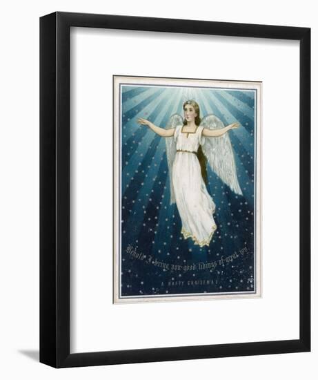 Flying Angel Among the Stars-null-Framed Art Print