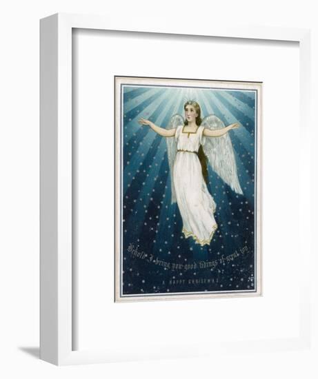 Flying Angel Among the Stars-null-Framed Art Print