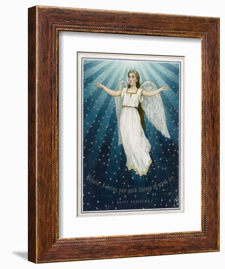 Flying Angel Among the Stars-null-Framed Art Print