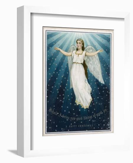 Flying Angel Among the Stars-null-Framed Art Print