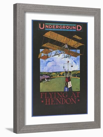 Flying At Hendon-Tony Sarg-Framed Art Print
