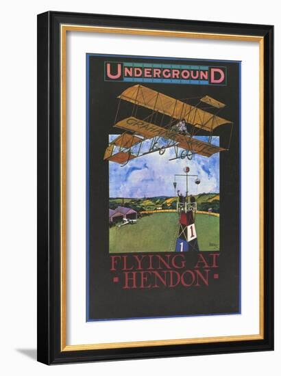 Flying At Hendon-Tony Sarg-Framed Art Print