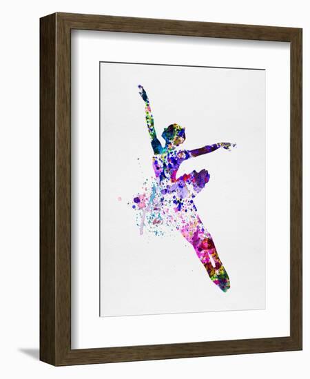 Flying Ballerina Watercolor 1-Irina March-Framed Premium Giclee Print