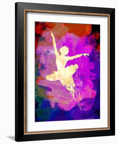 Flying Ballerina Watercolor 2-Irina March-Framed Art Print