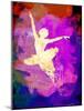 Flying Ballerina Watercolor 2-Irina March-Mounted Art Print