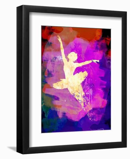 Flying Ballerina Watercolor 2-Irina March-Framed Premium Giclee Print