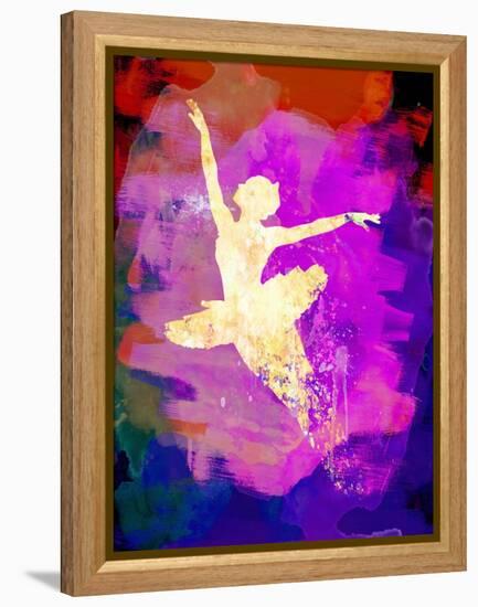 Flying Ballerina Watercolor 2-Irina March-Framed Stretched Canvas