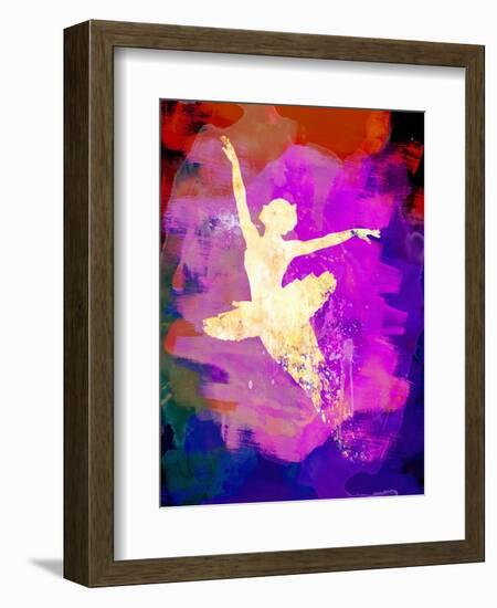 Flying Ballerina Watercolor 2-Irina March-Framed Art Print