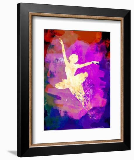 Flying Ballerina Watercolor 2-Irina March-Framed Art Print