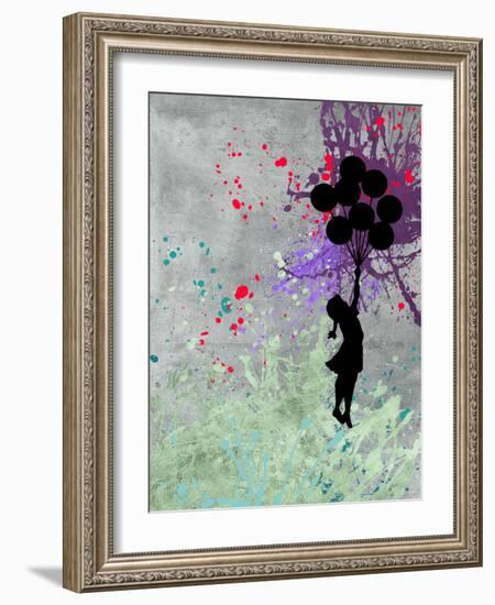 Flying Balloon Girl-Banksy-Framed Premium Giclee Print