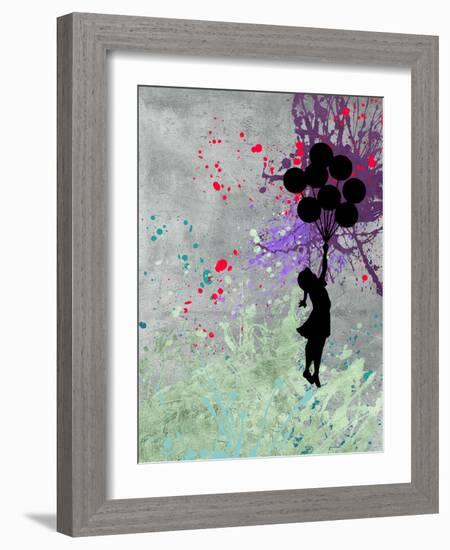 Flying Balloon Girl-Banksy-Framed Premium Giclee Print