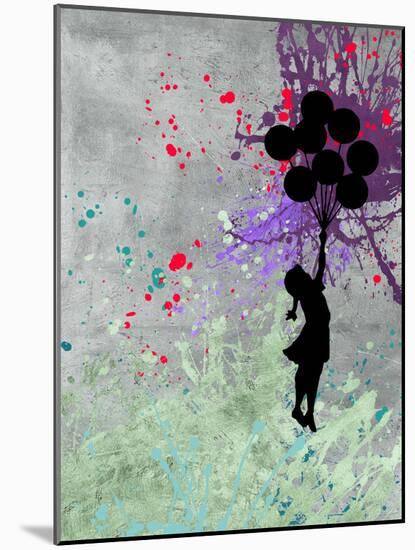 Flying Balloon Girl-Banksy-Mounted Premium Giclee Print