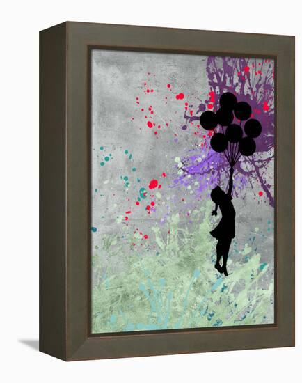 Flying Balloon Girl-Banksy-Framed Premier Image Canvas