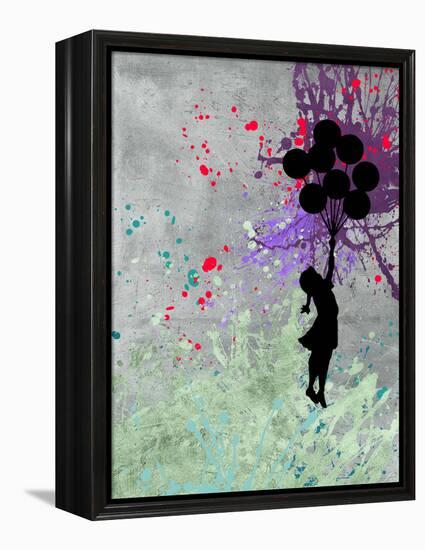 Flying Balloon Girl-Banksy-Framed Premier Image Canvas