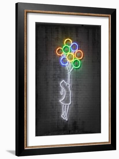 Flying Balloons-Octavian Mielu-Framed Premium Giclee Print