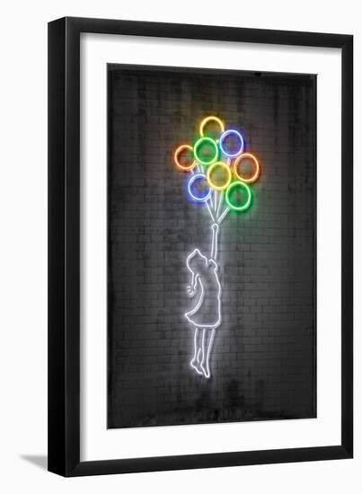 Flying Balloons-Octavian Mielu-Framed Premium Giclee Print