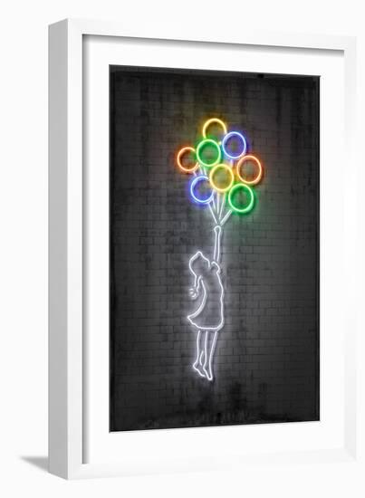 Flying Balloons-Octavian Mielu-Framed Premium Giclee Print