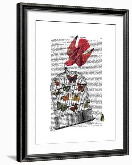 Flying Birdcage-Fab Funky-Framed Art Print