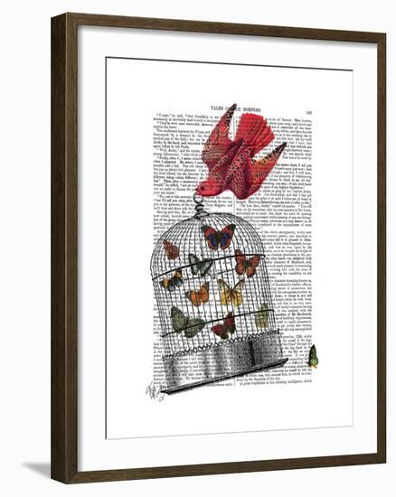 Flying Birdcage-Fab Funky-Framed Art Print