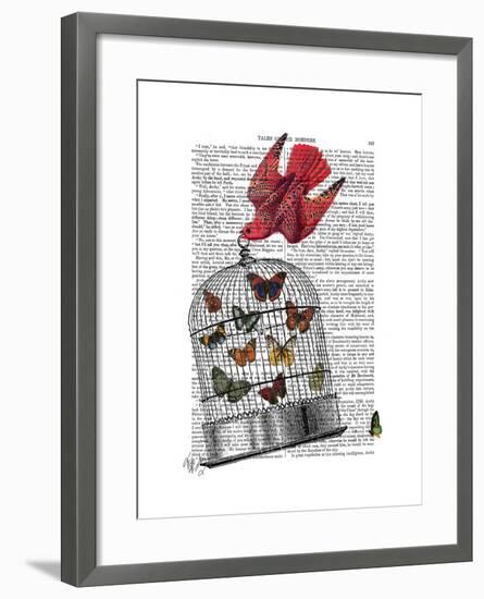 Flying Birdcage-Fab Funky-Framed Art Print