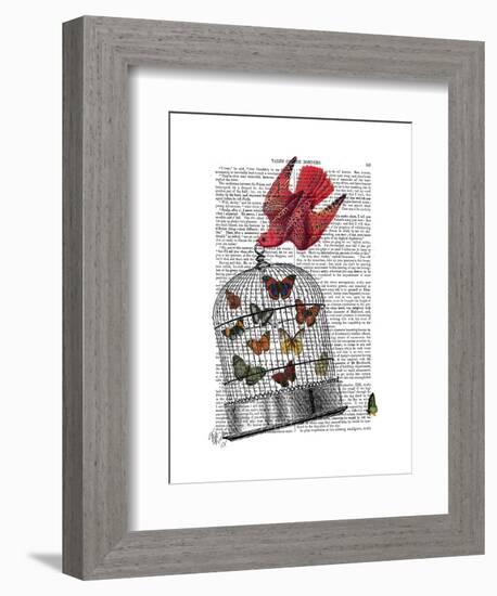 Flying Birdcage-Fab Funky-Framed Art Print