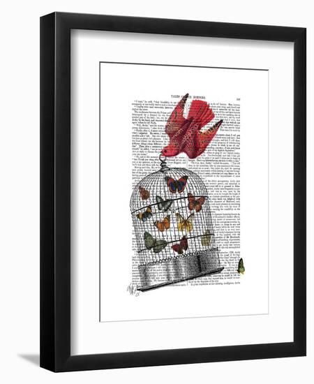 Flying Birdcage-Fab Funky-Framed Art Print