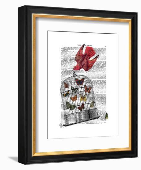 Flying Birdcage-Fab Funky-Framed Art Print