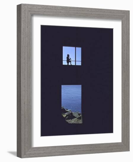 Flying Bridge from Children's Tower to Parents' Wing, Lawrence Buttenwieser's House, Long Island-John Dominis-Framed Photographic Print